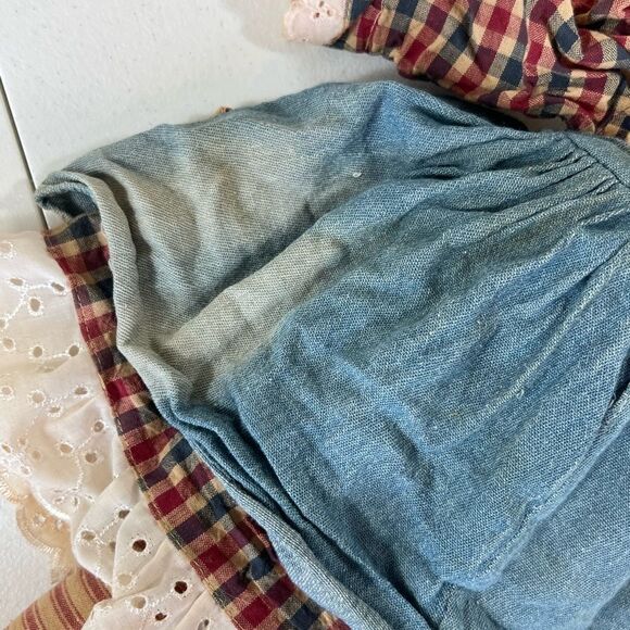 3PC Vintage Raggedy Ann & Andy Primitive Fabric Dolls  (Set of 3) - Picture 10 of 16